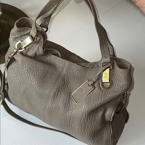 Vince Camuto VC-Riley-To Shoulder Bag with Gold Accents-French Gray